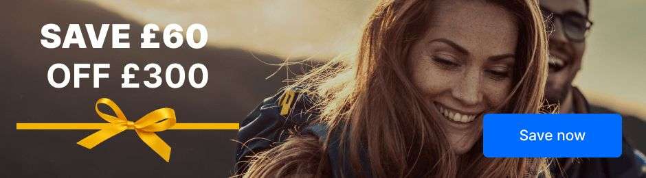 black friday 2025 offer - save £60 off bookings over £300