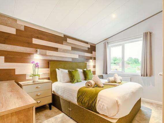 Bedroom in Oak Waterside Spa.