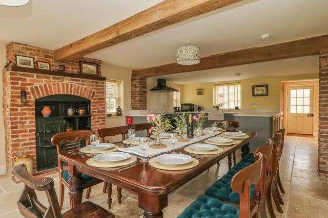Kitchen and dining area in Copmanthorpe Hall.