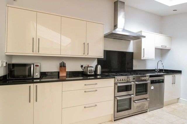 Kitchen area in 33 Crescent Gardens.