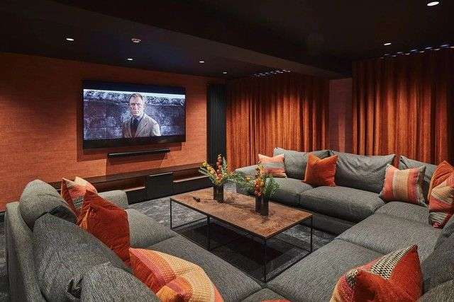 A living/cinema area in Edgar House.