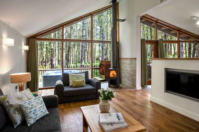 Living area in Forest of Dean Woodland - Golden Oak.