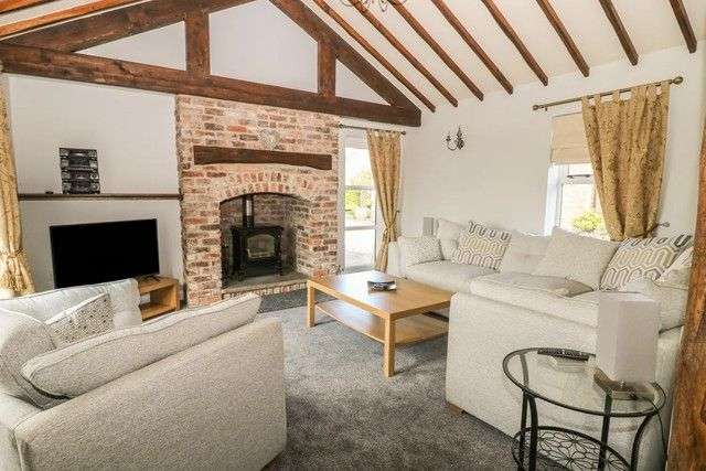 Living area in The Barn at Orchard Farm.