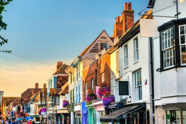 Ancient buildings in Canterbury city centre.