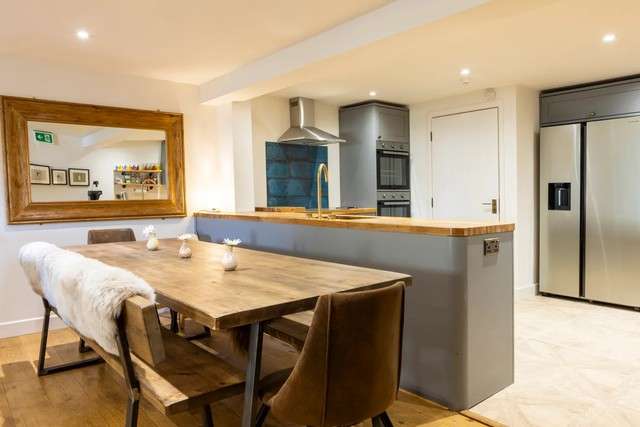 The kitchen and dining area in Linton Laithe.