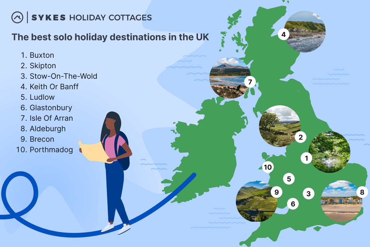 The Best Solo Holiday Destinations map.