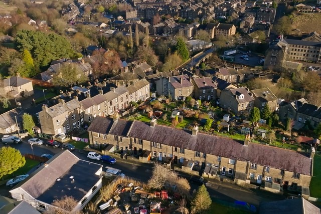 Aerial view of Haworth.