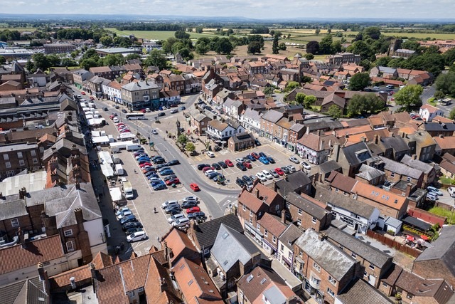 Aerial view of Thirsk.