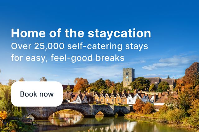 Home of the Staycation offer banner, autumn.