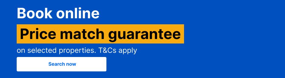 Price match guarantee banner.