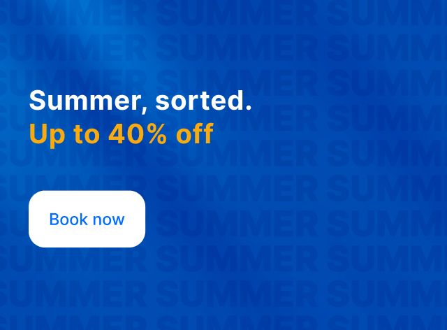 Summer sale offer banner.