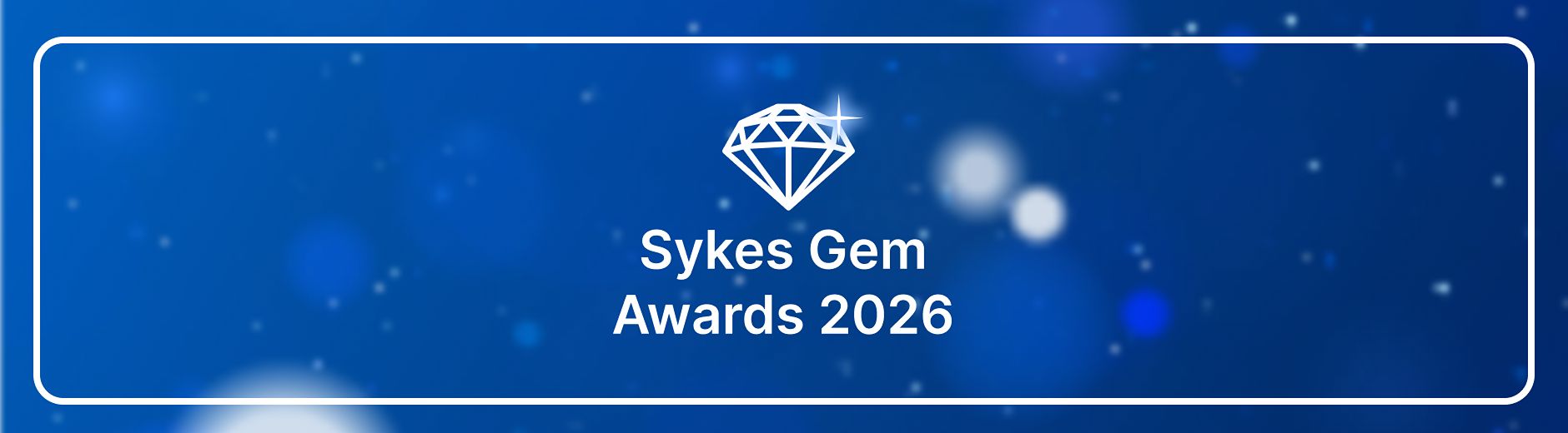Sykes Gems Awards 2026 banner.