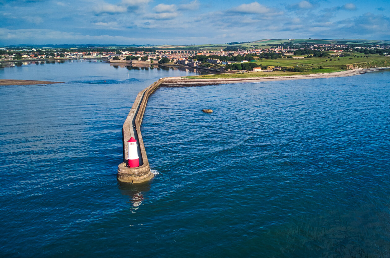 Berwick Lighthouse aerial view