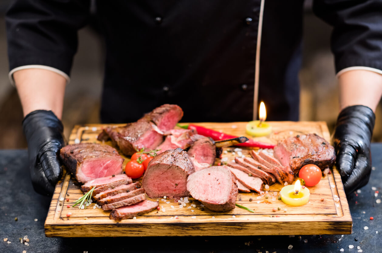 steak on grill