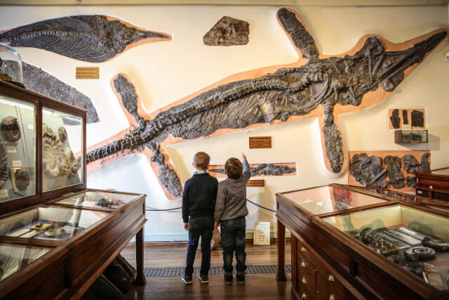 Boys with Ichthyosaur