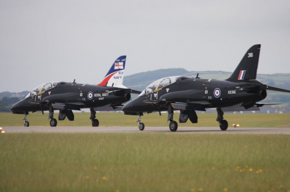 British Aerospace Hawk jets at RNAS Culdrose Viewing Area