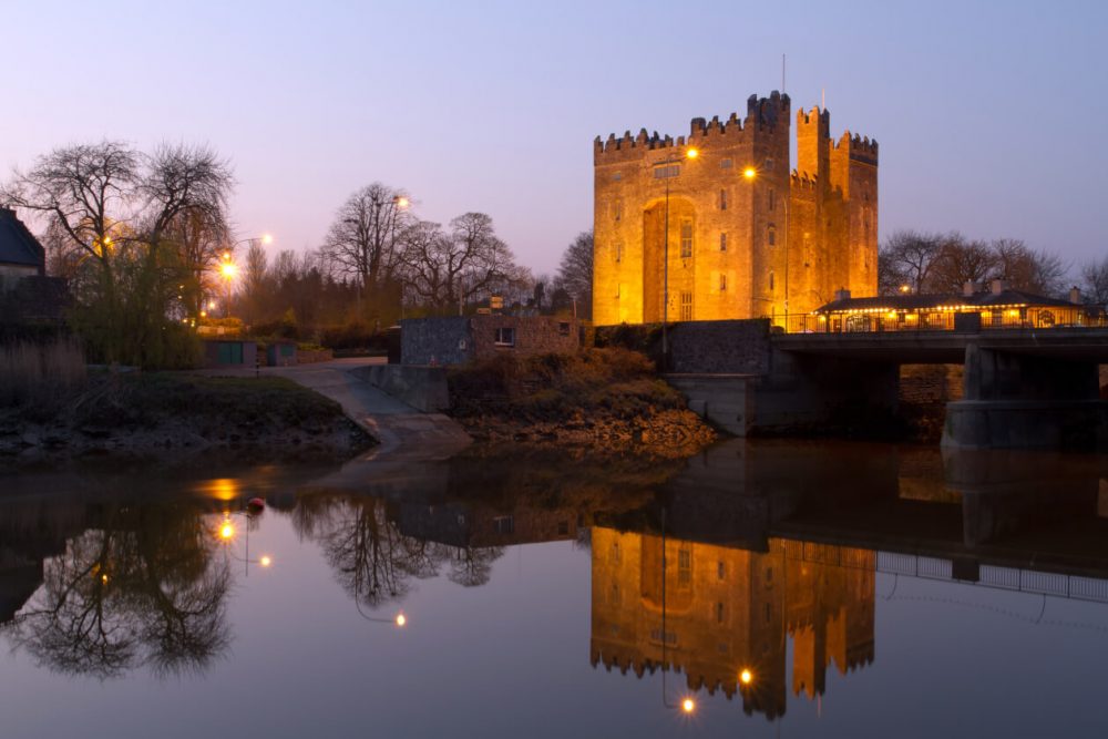 Bunratty Castle and Folk Park at Dusk