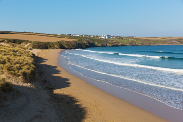 Crantock surfing beach