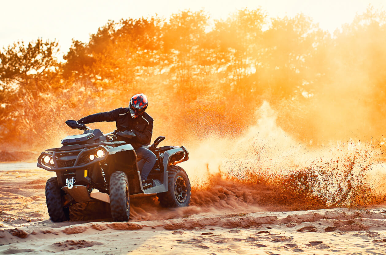 Cross-country quad bike