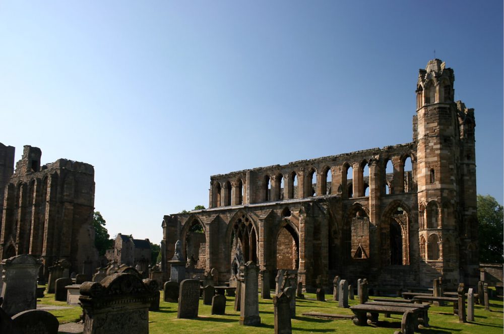 Elgin Cathedral Ruins and Graveyard