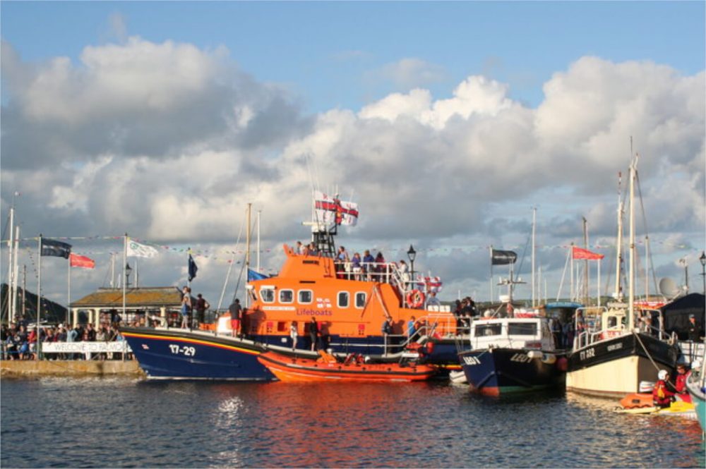Falmouth lifeboat on Customs House Quay