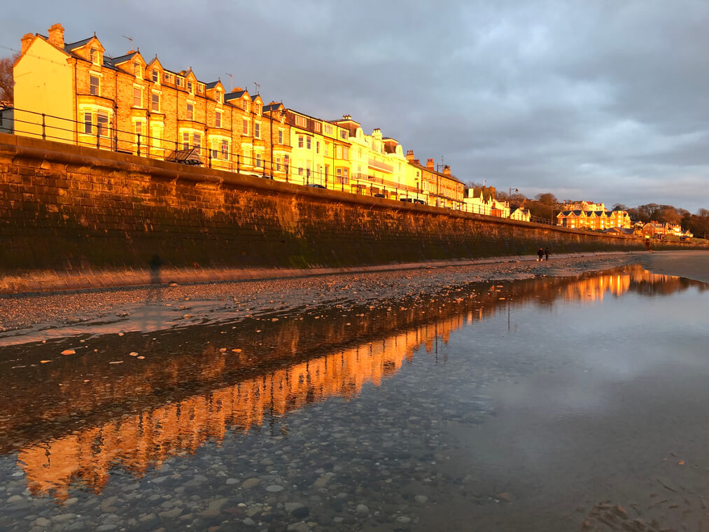 Filey Beach and beachfront homes