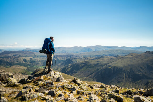 Hiker on Great Gable