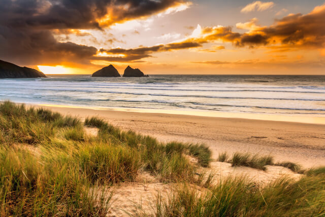 Holywell Bay Sunset