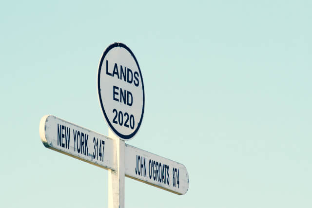 land's end signpost