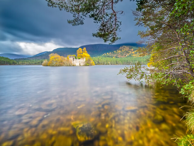 Loch an Eilean castle in Rothiemurchus Forest