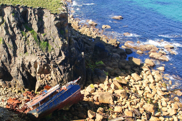 Mayon Cliff Ship Wreck close up