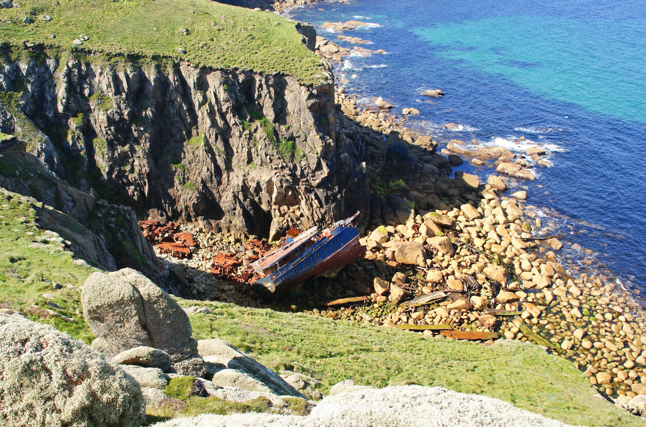 Mayon Cliff Ship Wreck