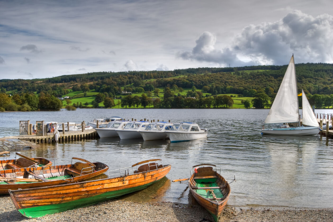 Pleasure boats on Coniston water