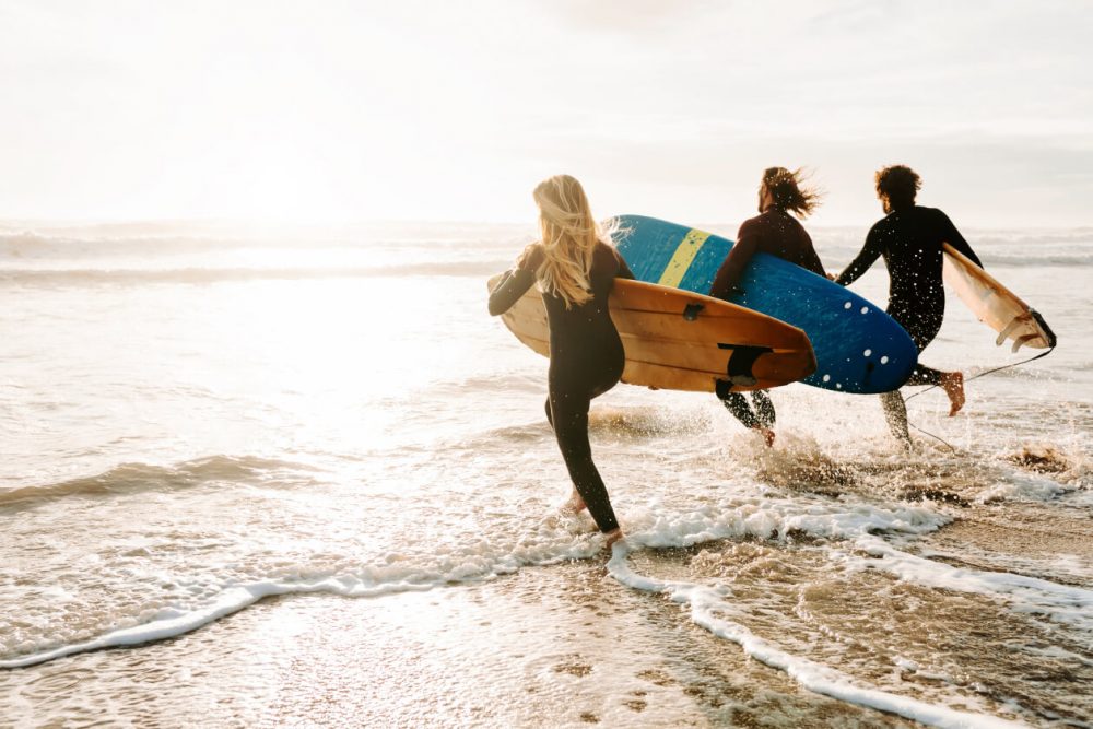 Surfer at the beach