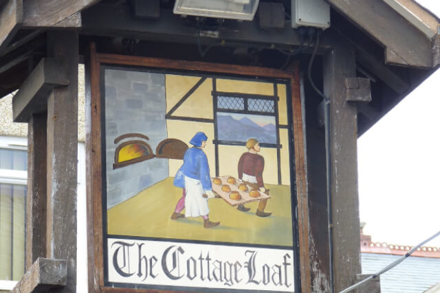 The Cottage Loaf pub sign in Llandudno
