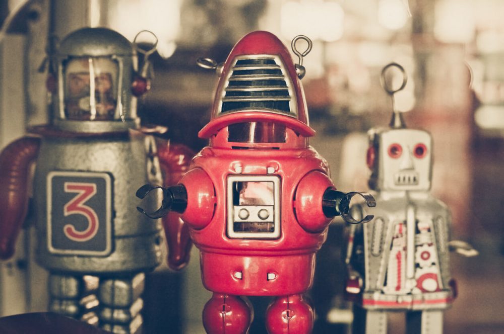 Vintage toy robots