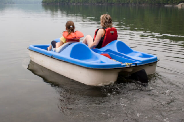 Pedalo on lake