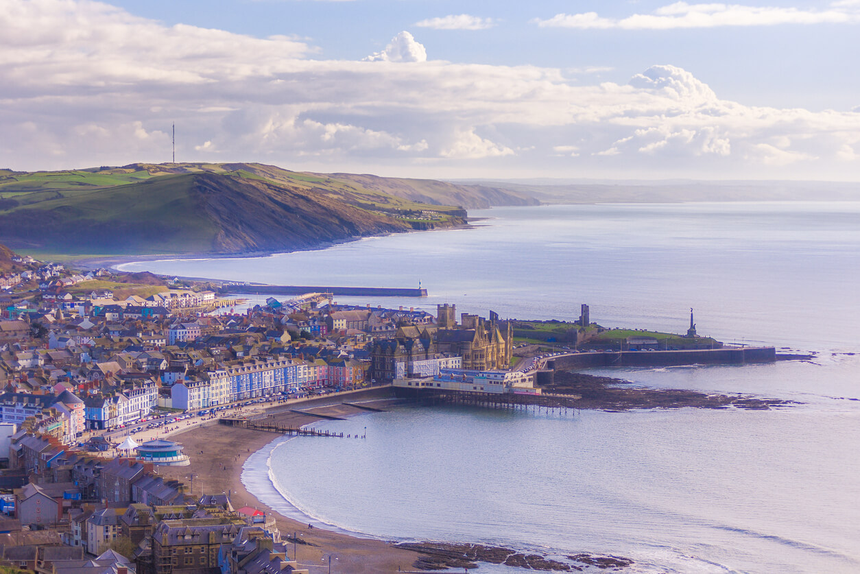 View over Aberystwyth North Wales