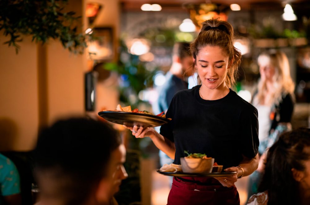 Waitress serving at Shu Restaurant Belfast