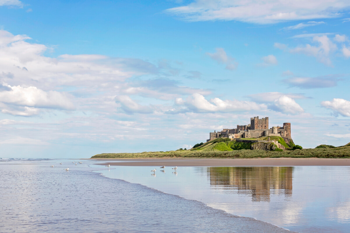 bamburgh castle beach northumberland