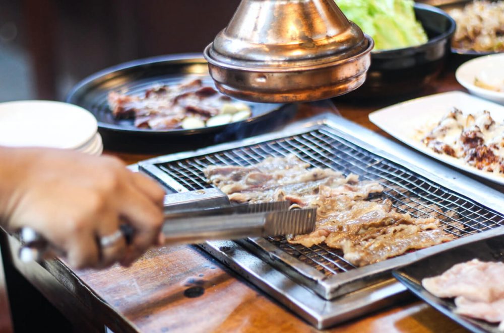 bulgogi being grilled