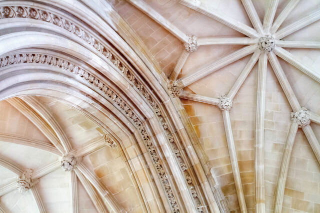 close up abbey ceiling