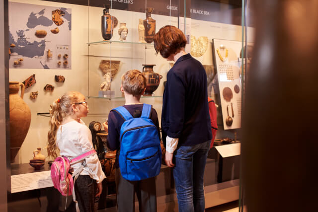 family at the museum