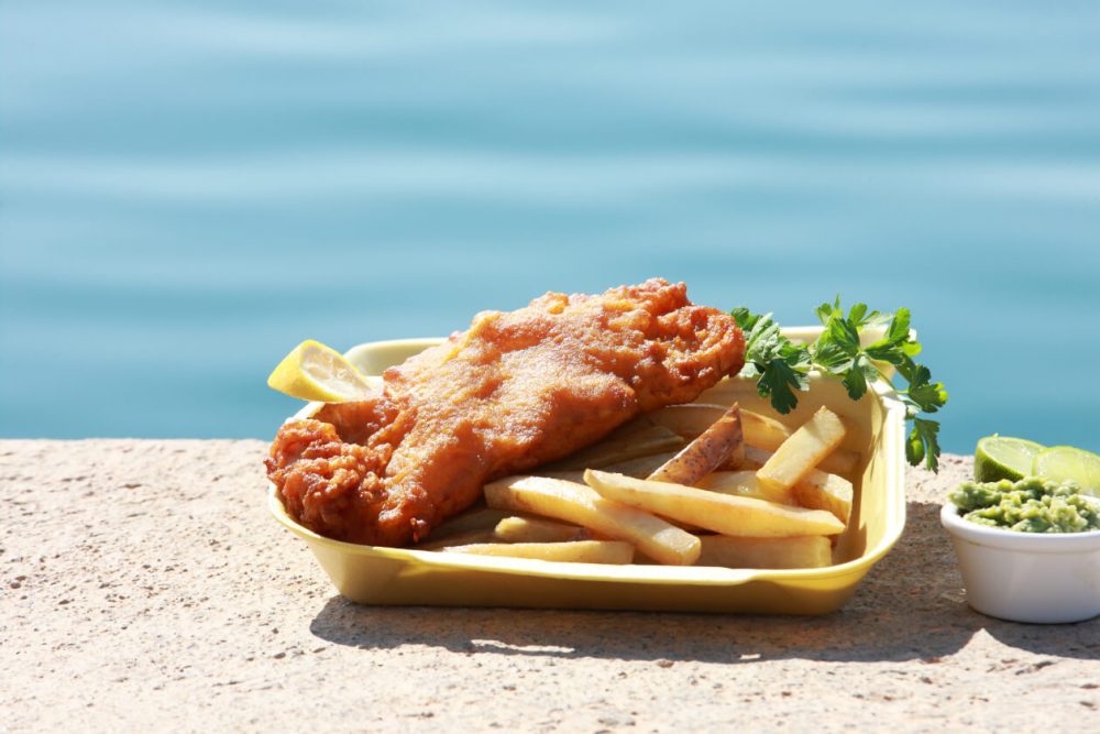 fish and chips by the sea