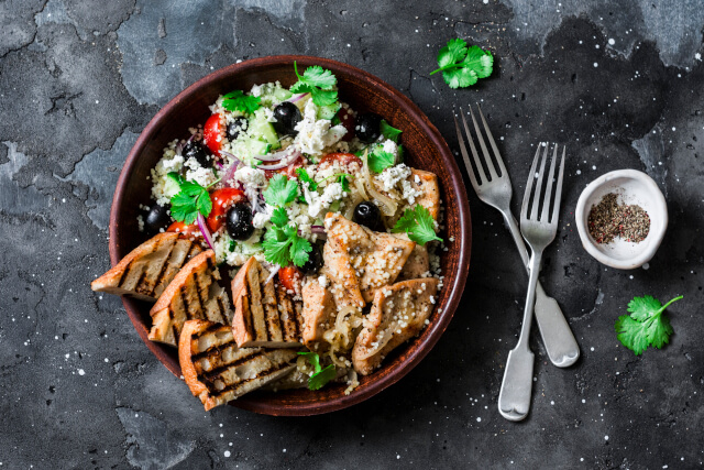 goats cheese and couscous dish