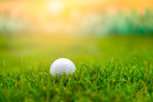 golf ball on grass