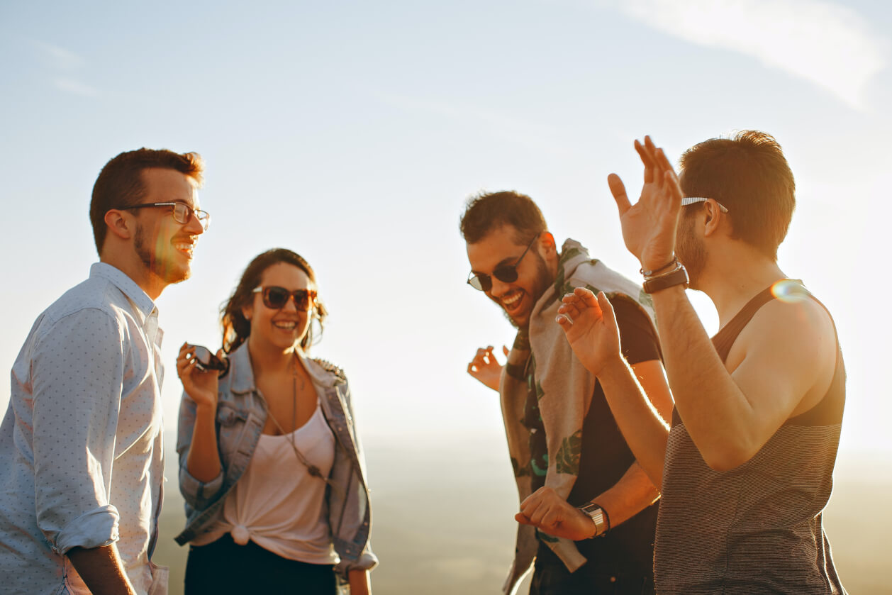 group of friends enjoying themselves