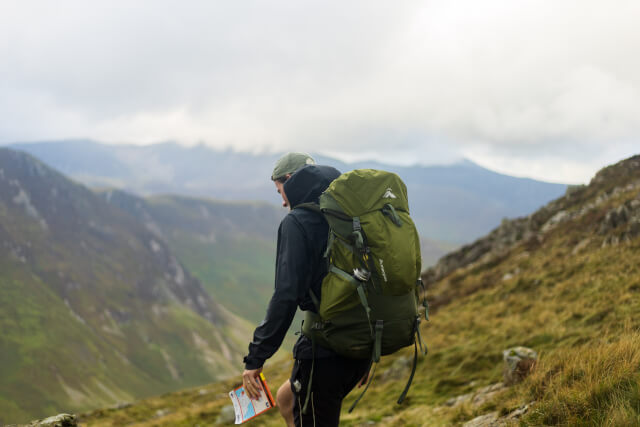 guy hiking in the lake district