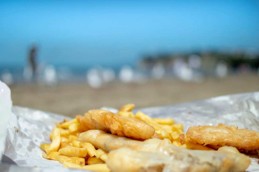 Fish and chips by the beach