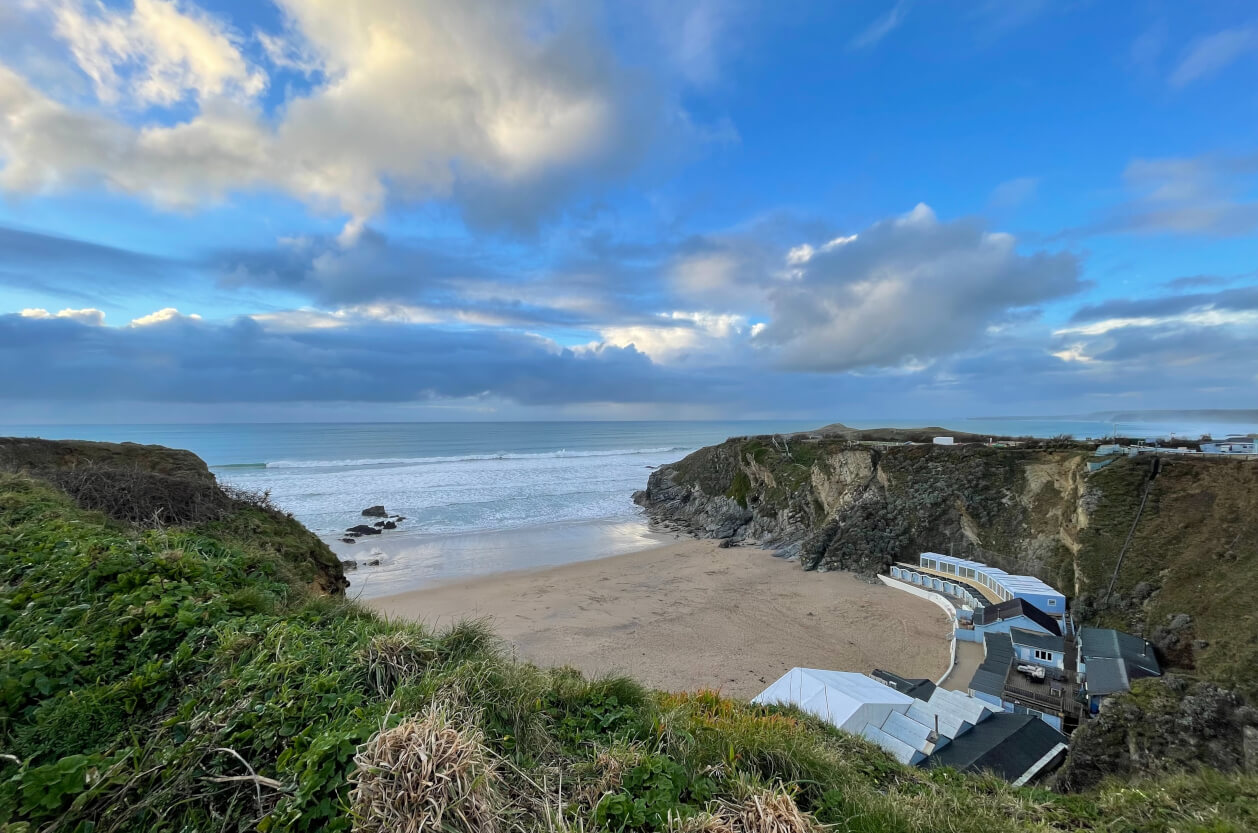 lusty glaze beach cafe in newquay, a sea view restaurant in cornwall